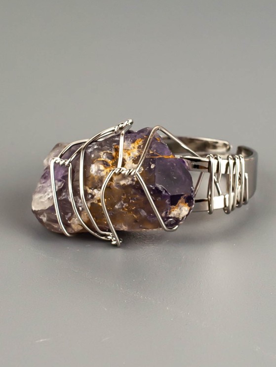 Кольцо из аметиста "Друза" 04-697