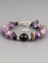 Браслет из чароита "Орбита" 02-1120