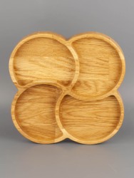 Менажница из дерева дуб 19,5х19,5 см 54-144