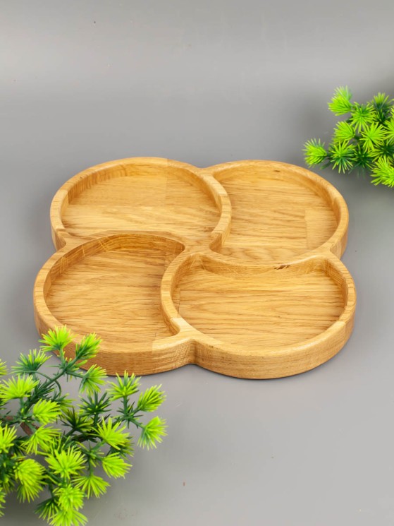 Менажница из дерева дуб 19,5х19,5 см 54-144