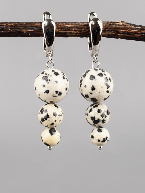 Серьги из яшмы "Капель" 03-1679