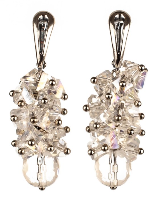 Серьги из алмазного стекла "Мелодия" 03-1203