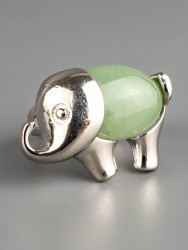 Кольцо из нефрита "Слоник" 04-884