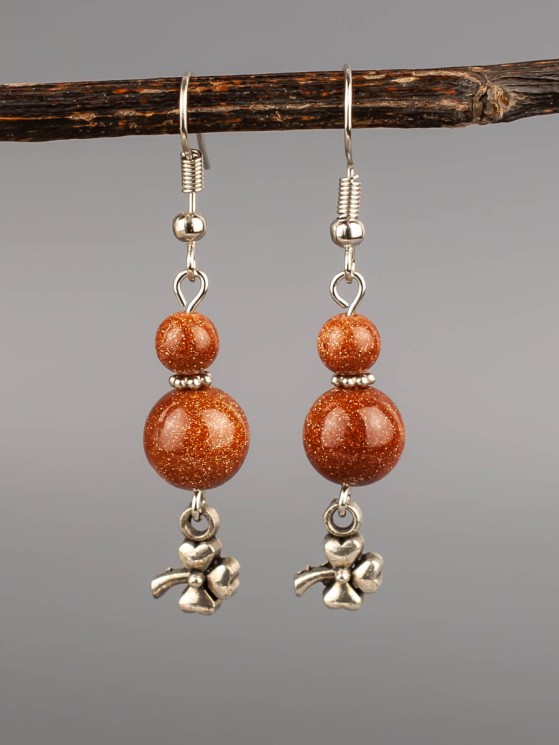 Серьги из авантюрина "Сантия" 03-1713