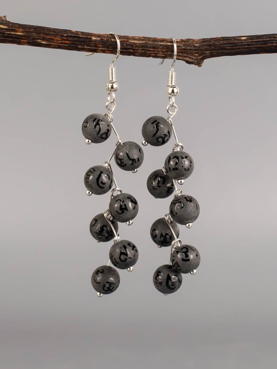 Серьги "Ёлочка" агат с8312