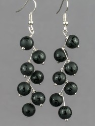 Серьги "Ёлочка" агат с8312