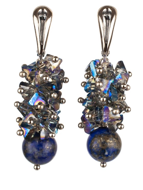 Серьги из алмазного стекла "Мелодия" 03-1204