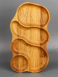 Менажница из дерева дуб 16х29 см 54-027