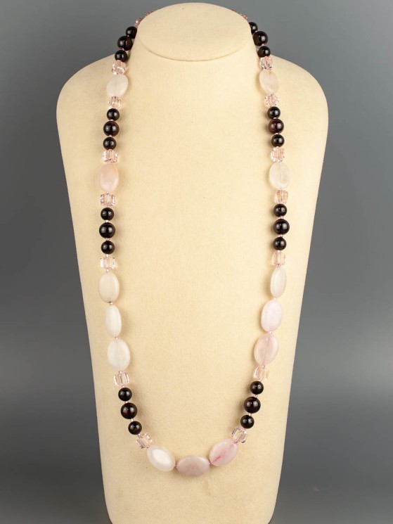 Бусы из граната "Ягодный коктейль" 10-079