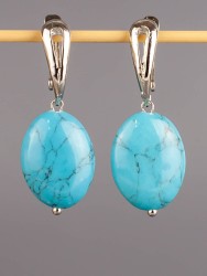 Серьги из им. бирюзы "Кэтти" 03-1511