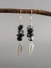 Серьги из обсидиана "Сантия" 03-1654