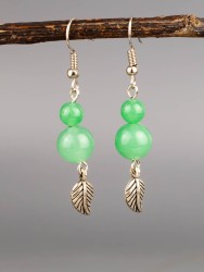 Серьги из нефрита "Сантия" 03-1714