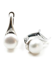 Серьги из жемчуга "Лапочка" сг-213-ЖМБ