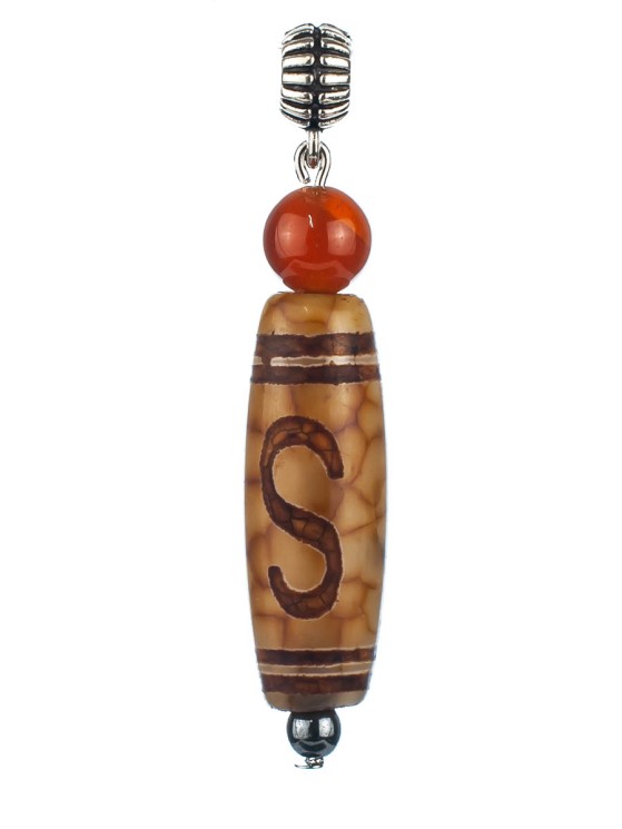 Кулон из агата "Дзи Денежный Крючок" пд-1011