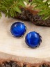Серьги из кошачьего глаза "Косичка" сг-993-КГ