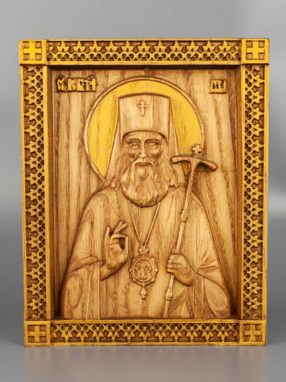 Икона Лука Крымский резная из дерева 51-029