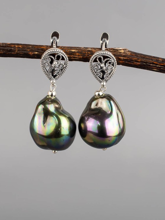 Серьги из жемчуга Майорка "Настроение" 03-1655