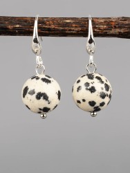 Серьги из яшмы "Классик 12" 03-1682