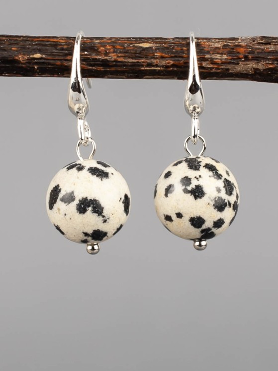 Серьги из яшмы "Классик 12" 03-1682