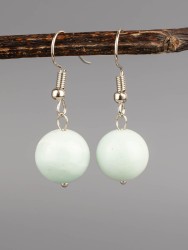 Серьги из амазонита "Классика 12" 03-1715