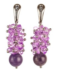 Серьги из алмазного стекла "Мелодия" 03-1206