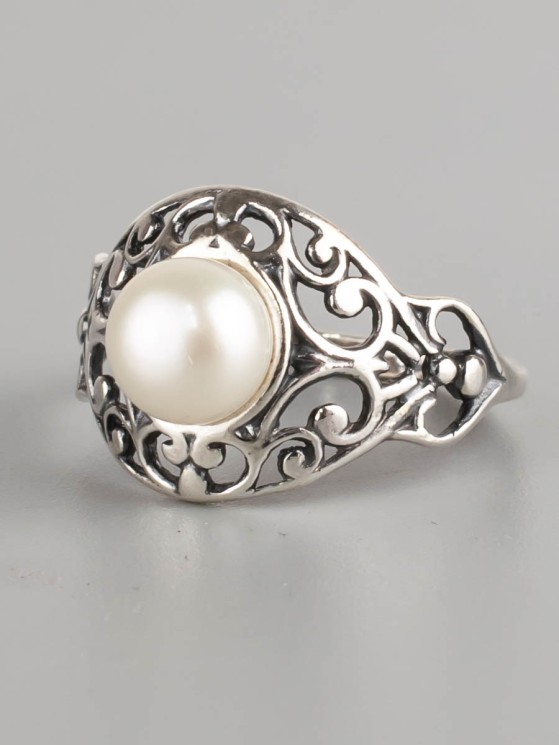 Кольцо из жемчуга "Шармель" кг-161-ЖМБ3