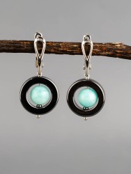 Серьги из амазонита "Артистка" 03-1656