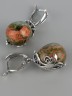 Серьги из унакита "Вензель" сг-153-УН2