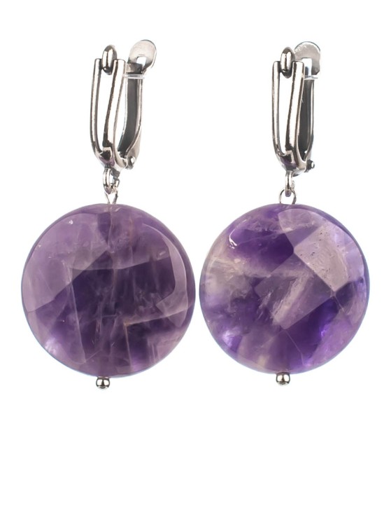 Серьги из аметиста "Глэм-Шик" 03-1482