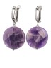 Серьги из аметиста "Глэм-Шик" 03-1482