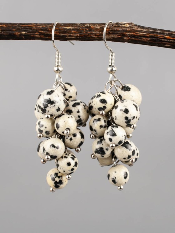 Серьги из яшмы "Гроздь" 03-1684