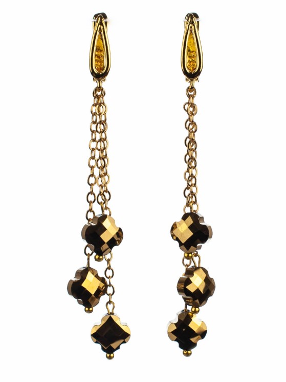 Серьги из ювелирного стекла "Праздник" 03-1246