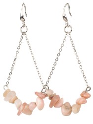 Серьги из родохрозита "Атлантида" с9176