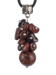 Кулон из обсидиана "Мелодия" 01-738