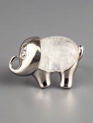 Кольцо из горного хрусталя "Слоник" 04-890