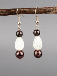 Серьги из граната "Сантия" 03-1719