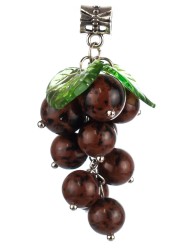 Колье из обсидиана "Виноград" пд-0929