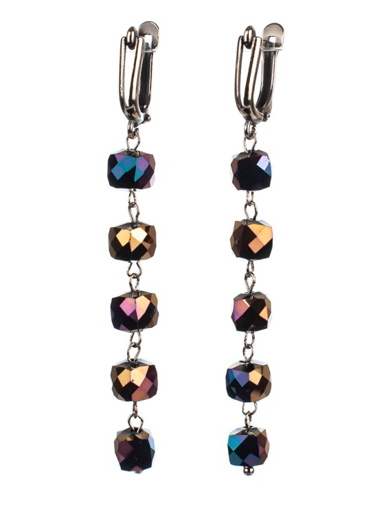 Серьги из ювелирного стекла "Праздник" 03-1261