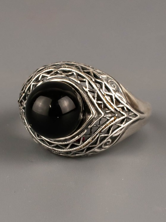 Кольцо из агата "Романтика" кг-628-АГЧ