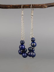 Серьги из лазурита "Каскад" 03-1720