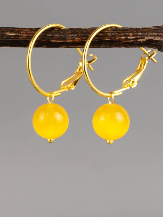 Серьги "Самба 2" кошачий глаз с8277