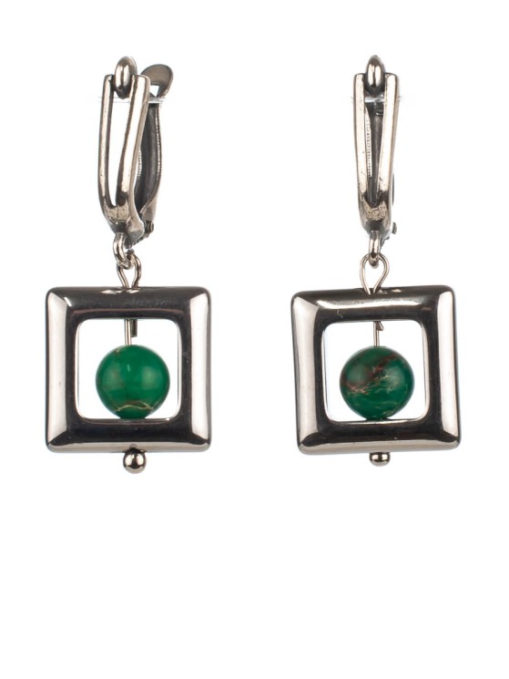 Серьги из варисцита "Артистка" 03-755