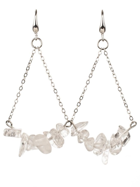 Серьги из горного хрусталя "Атлантида" с9178