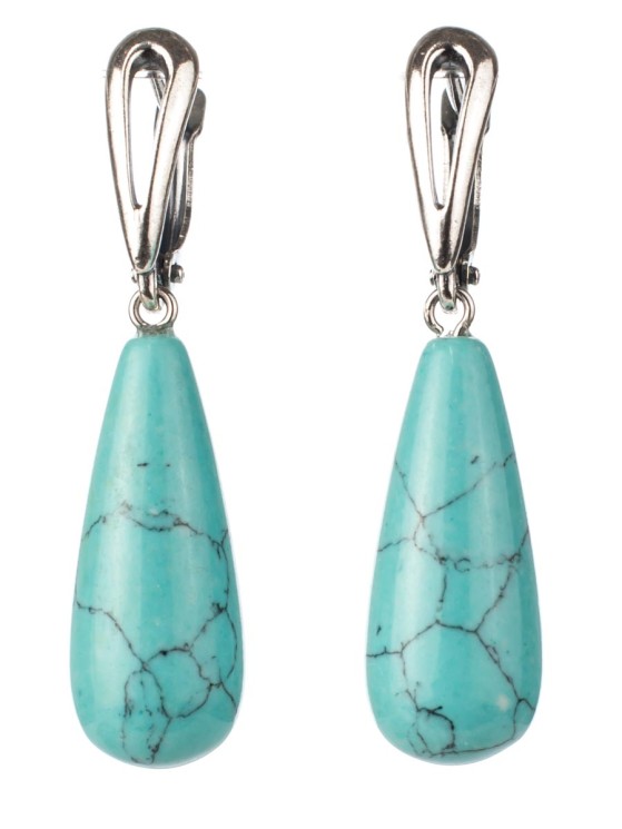 Серьги из иск. бирюзы "Адажио" с9342