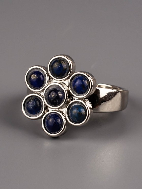 Кольцо из лазурита "Цветик-семицветик" 04-706
