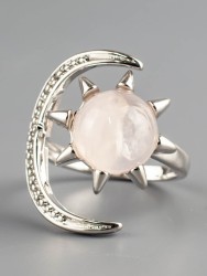 Кольцо из розового кварца "Мечта" 04-892