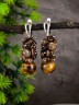 Серьги из бронзита "Мелодия" 03-1534