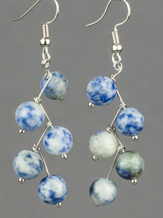 Серьги "Ёлочка" содалит с8320