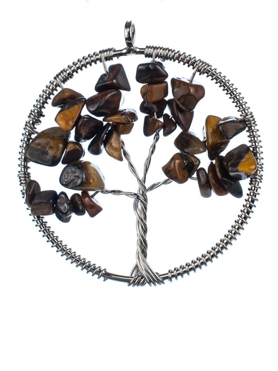 Кулон из тигрового глаза "Дерево Жизни" 01-536