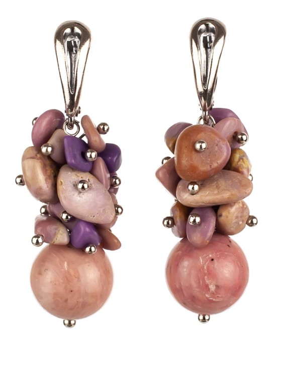 Серьги из фосфосидерита "Мелодия" 03-1208